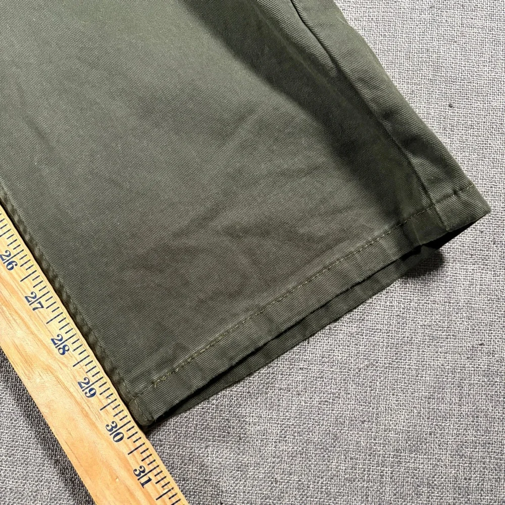 Levi's 514 Straight Fit Pants Mens 38x32 Olive Green Stretch Twill Chino Jeans